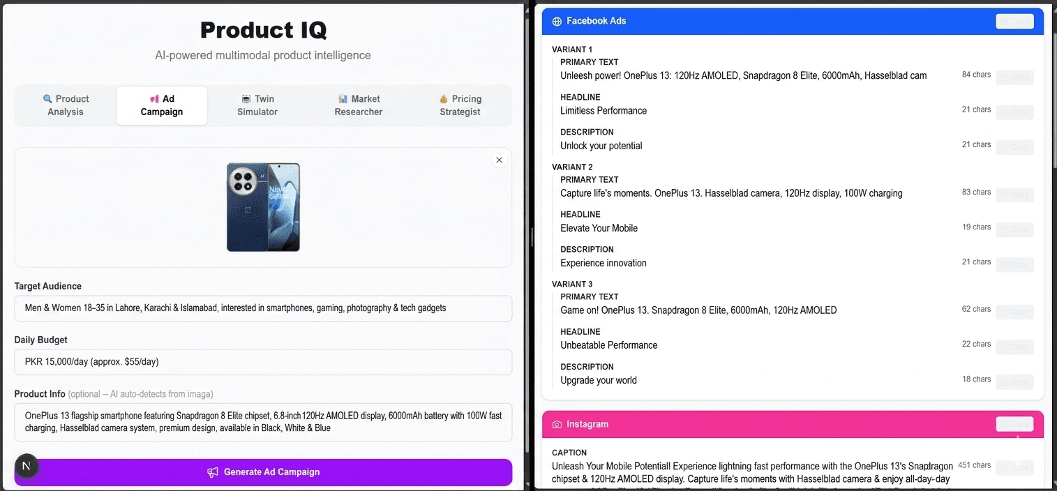 Multimodal AI Product Intelligence Platform (FastAPI, CLIP, Qdrant, Groq) screenshot