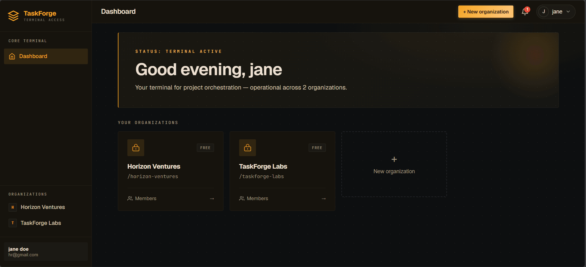 TaskForge screenshot