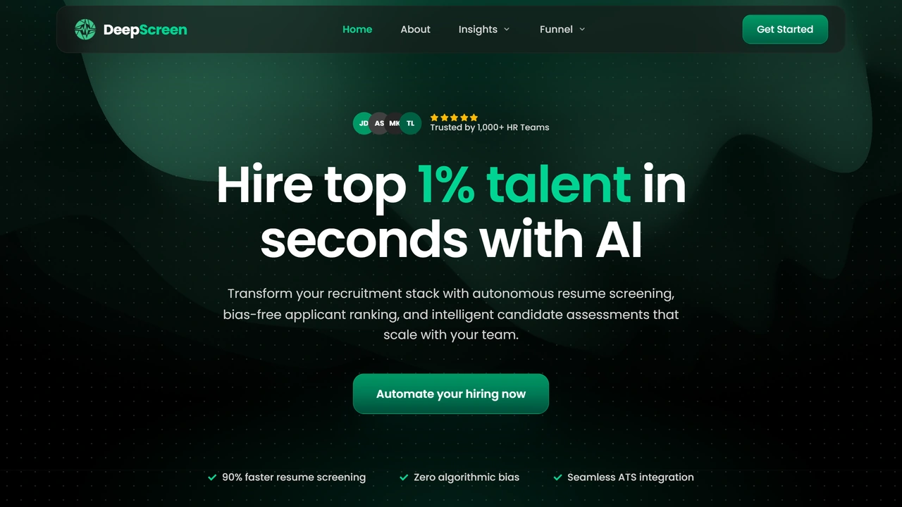 DeepScreen (AI Hiring Platform, Final Year Project) screenshot