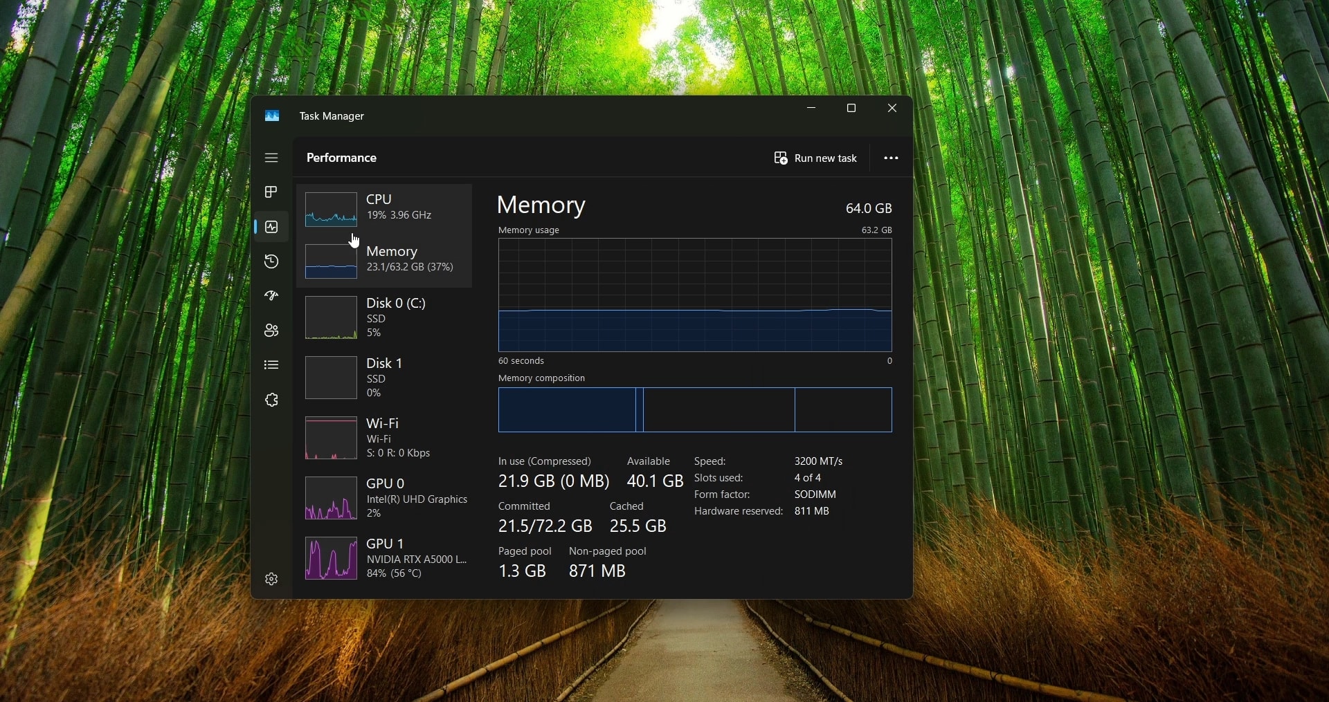 Task Manager Tab Slide Animation (Windhawk Mod) screenshot